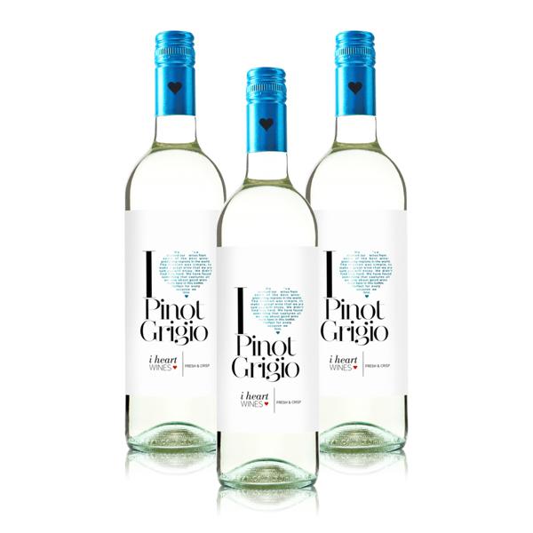 I ❤️ Premium White Wine - 70CL x 3 - Bristol Booze