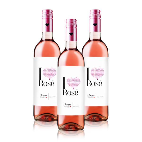 I ❤️ Premium Rose Wine - 70CL x 3 - Bristol Booze